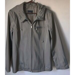 Outbrook Jacket Zipper Hood Drawstring‎ Irid Taupe Lined 3 Pocket Size Small 4/6